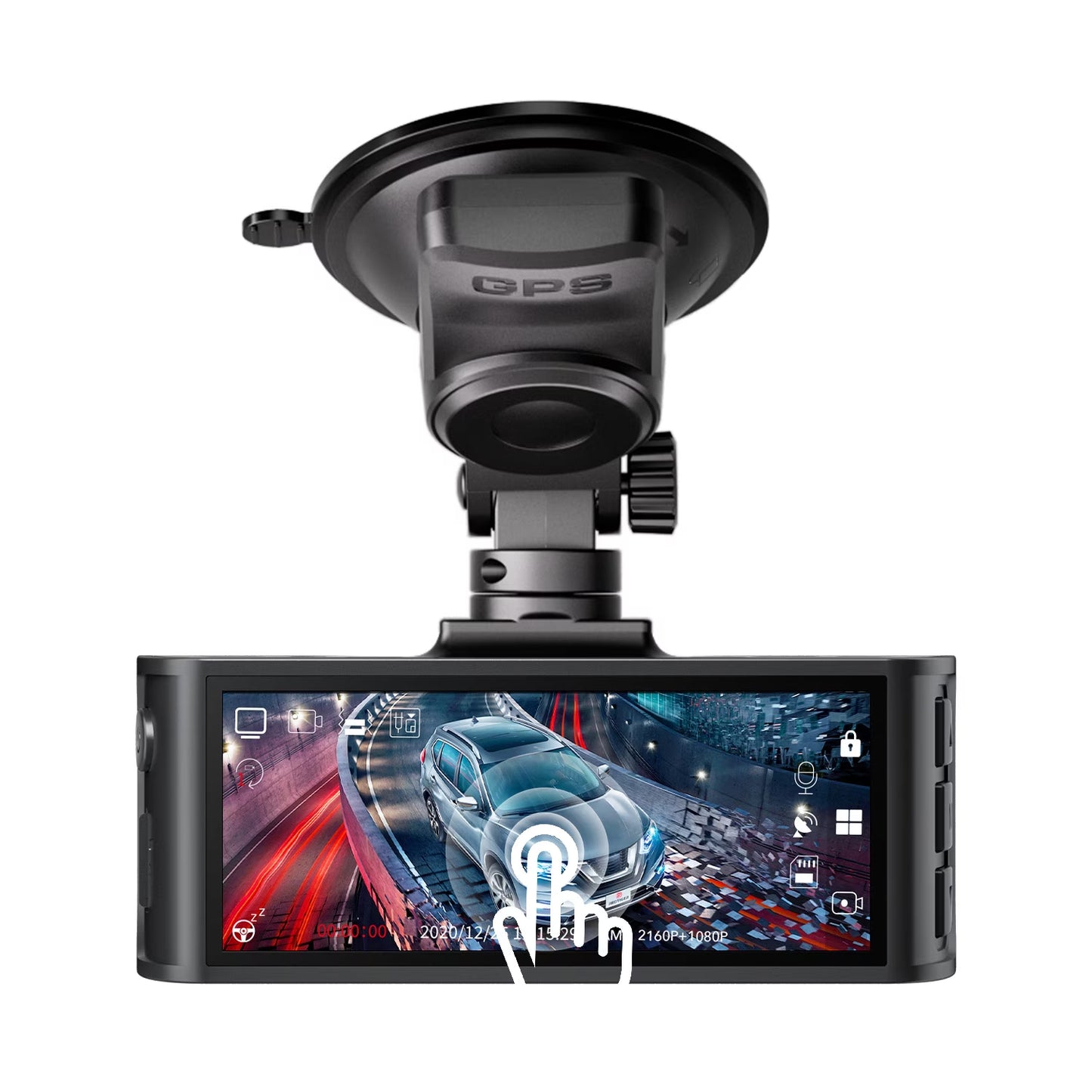 Touch Screen Dash Cam Front and Rear, 4K Dash Camera with STARVIS 2 Sensor, Free 128GB Card, Car Camera with Wifi GPS, Voice Control, Wdr,5.8Ghz Wifi, 24H Parking Mode, Night Vision