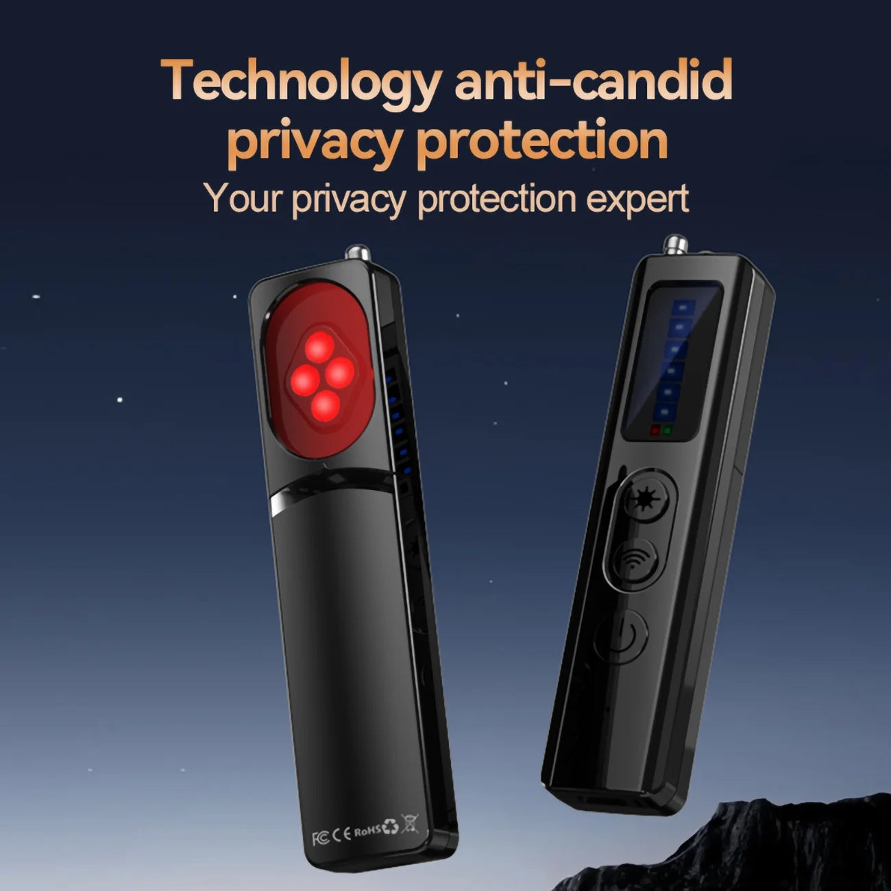 Hidden Camera Detector, Portable Listening/Gps Tracker Detector, Hidden Devices Detector, RF Wireless Signal Scanner for Home Office Travel, Camera Finder Device Detector